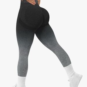 Chic Ombre Black and Gray Leggings